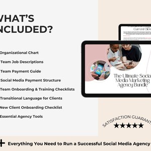What’s Included: Client onboarding checklists, team management guides, and agency frameworks for seamless operations.