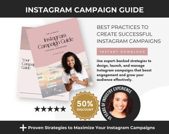 Instagram Campaign Guide, Social Media Marketing Strategy, Instagram Growth Plan, For Small Business, Digital Marketing Guide, IG Marketing