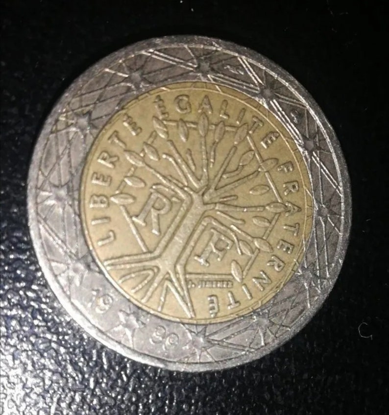 2 Euro-Münze 1999 Frankreich France Fehlprägung Error Lieberte Egalite