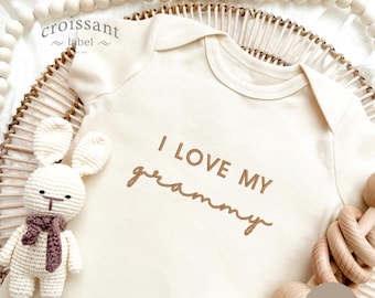 Embroidered I love my Grammy Baby Onesies®, new Grammy Gift, Baby Shower Gift, pregnancy announcement onesie®, Grammy Announcement,