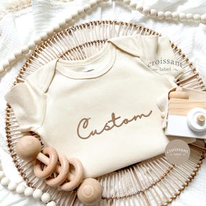 Custom Name Words Embroidered baby Onesie® Embroidered Personalized BABY Announcement Onesies®, pregnancy announcement grandparents,
