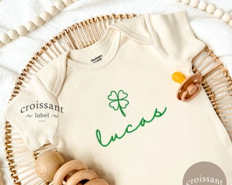 St Patrick's Day Custom Name Embroidered Baby Onesies®,  St Patrick's Day Onesie® Irish Baby Outfit,  St Patrick's Day Photo,