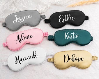 Personalized Satin Eye Mask, Customized Sleeping Masks, Bachelor Party Gifts, Bridesmaid Proposal, Bridesmaid Gifts, Wedding Gift for Women