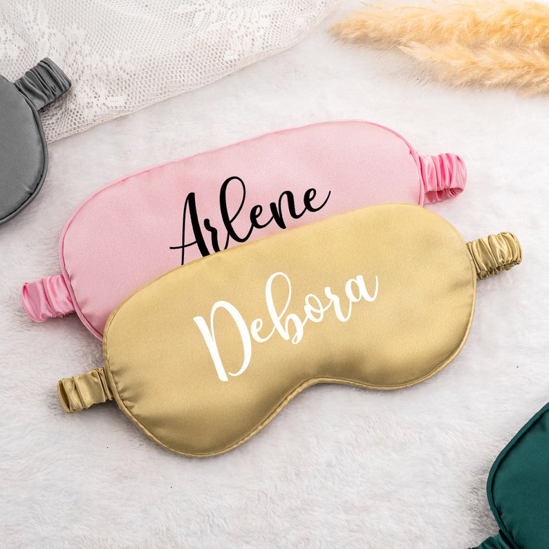 Personalized Satin Eye Mask, Customized Sleeping Masks, Bachelor Party