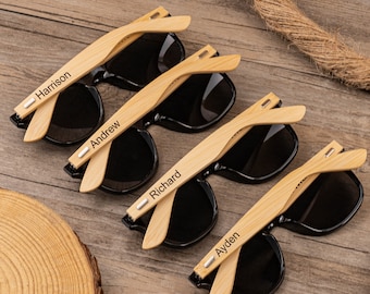 Personalized Bamboo Wood Wooden, Groomsman Sunglasses, Gifts For Groomsmen, Bachelor Party Gift, Wedding Gift For Guys, Groomsmen Proposal
