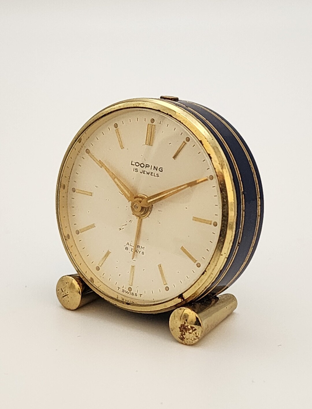 Old Swiss Alarm Clock Swiss Looping 15 Jewels Alarm 8 Days. - Etsy