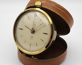 Très beau réveil de voyage SMI 6 rubis. Alarm clock, pendulum. horloge vintage, horloge mécanique, réveil mécanique.