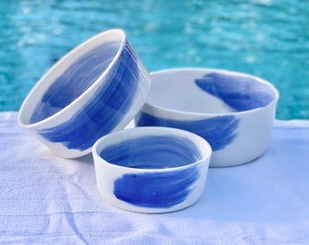 Handmade Ceramic Nesting Bowls | |Wabi Sabi | Contemporary Japanese Style |  Unique Pottery Gift | Australian Made