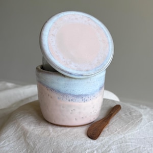 Handmade Ceramic French Butter Keeper with Wooden Knife | Butter Crock Bell | Australian Pottery