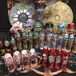 Witch Bottle Small and Mini, Spell bottle, Altar Decor