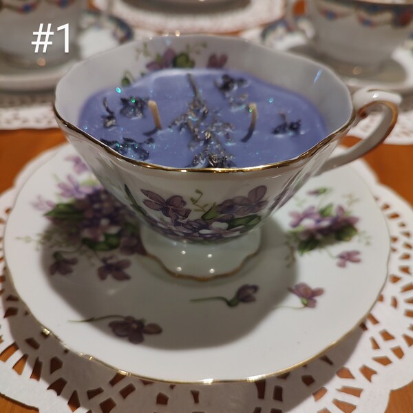 Tea Cup Candles Etsy