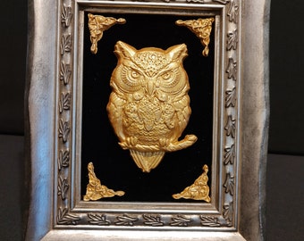 Owl Polymer clay with Frame