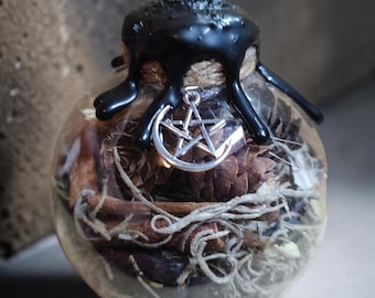 Witch ball small version, witch globe, ornament, spell ball