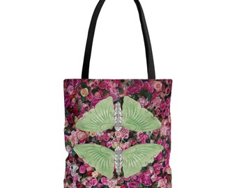Butterfly Tote Bag Beach Tote Cottagecore Tote Bag Shopping Tote Bag Gift for Butterfly Lover Flower Tote Bag Floral Tote Bag
