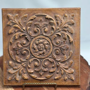 Vintage Antique Wood Carved Ornate Wall Tile Regent Replacement