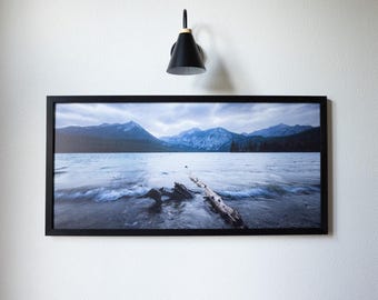 Idaho Landscape Canvas Art: Alturas Lake Photography, Wood Frame
