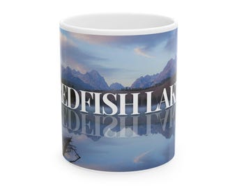 Redfish Lake Idaho Ceramic Mug, (11oz, 15oz)