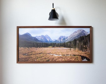 Sawtooth Mountain Valley Print: Rustic Wilderness Landscape Photography