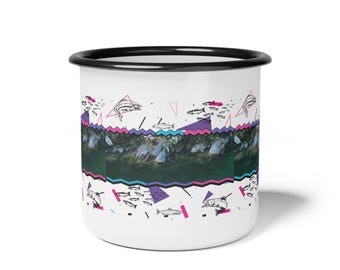 Fishing on the South Fork of the Payette River Enamel Camp Mug