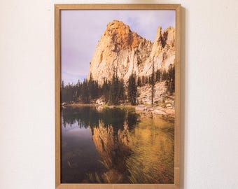 Elephant’s Perch Sawtooth Mountains Print | Rustic Cabin Wall Art | Framed Mountain Landscape | Nature Photography Home Decor