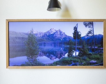 Mountain Lake Reflection Print: Sawtooth Wilderness, Framed Nature Photography