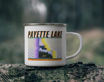 Idaho Payette Lake Enamel Camping Mug