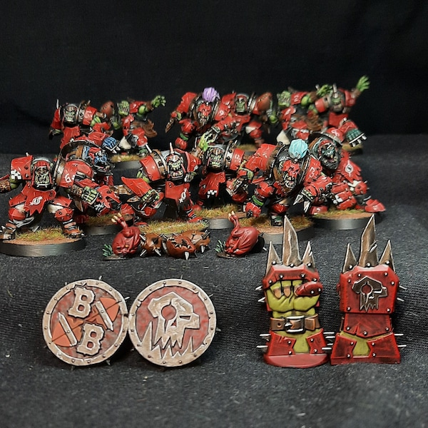 Made to Order Blood Bowl Gouged Eyes Orc Team Well Painted