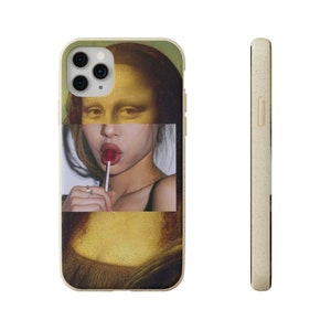 Lollipop Mona Lisa Art Print Biodegradable iPhone Cases