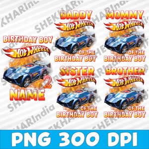 Family Cars Birthday Boy Png, Cars Family Matching Birthday Png, Birthday Boy Cars Png, Custom Birthday Png, Custom Name Png