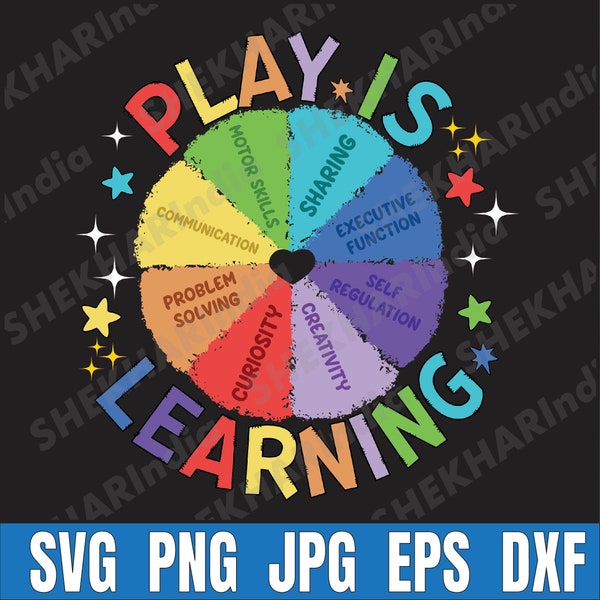 Play Is Learning Teachers Preschool Kindergartner Svg, Teacher Life Svg, Play Is Learning Teacher Svg, Digital Download