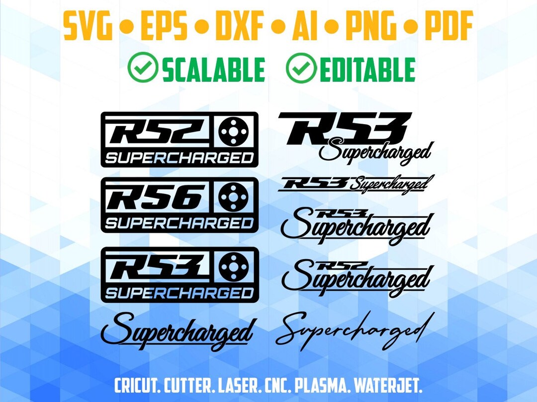 Clean R52 R56 R53 Supercharged Scalable Vector Pack for Cutter Plotter ...