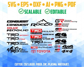 Toyota TRD GR Hilux-logo vectorpakket (svg, eps, dxf, ai, png, pdf)