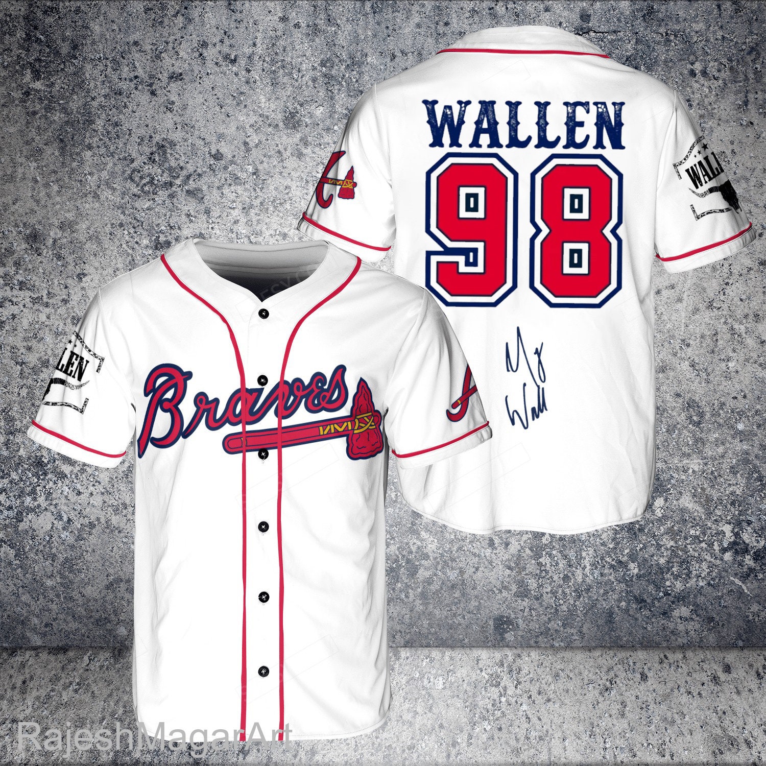 Atlanta braves MLB Stitch Baseball Jersey Shirt Style 9 Custom Number And  Name Gift For Men And Women Fans - Banantees