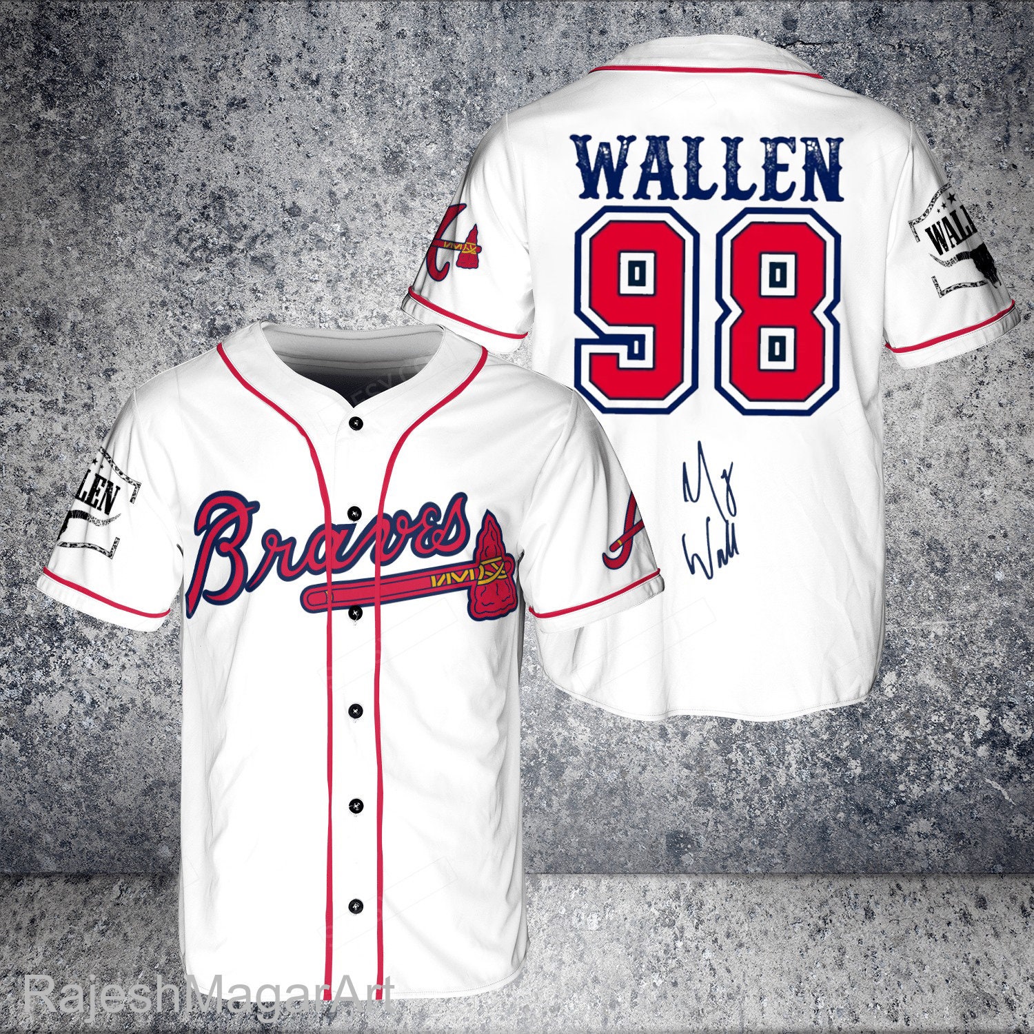 Men's Atlanta Braves Atliens Cool Base Jersey V2 - All Stitched