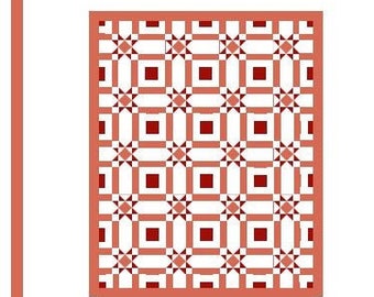 Pink Glow - PDF quilt pattern for beginners