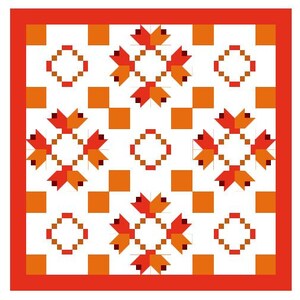 Autumn Flowers - PDF Quilt pattern for beginners