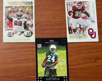 Darrelle Revis RC Gerald McCoy OU Warren asap Bucs Buccaneers 2004 - 2010 Hitt Topps NFL players Jets Sooners Boomer Brady Gronk Kelce