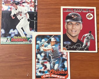 Cal Ripken Jr. Base Card Authentic First Boston Red Sox ORIOLES Backyard Topps Fresh VNTG Mint Limited Edition Rare Cards Lot x2