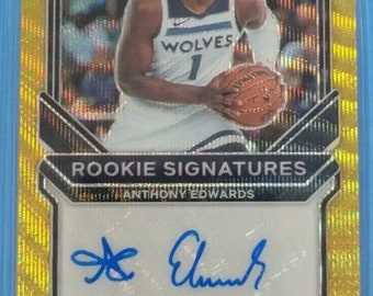 PANINI Prizm Rookie Sig Rs-AEW Gold Wave Ant Edwards (Custom Encased Sealed) PROXY (Fast Ship/Free Gifts) Mint
