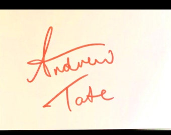 A. Tate Entertainer firma automatica nuova con carta Coa (autentica)