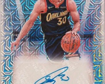 Prizm Flashback Mojo Auto /25 Steph Curry Proxy personalizzato PSA Lastra/con maniche/sigillato CUSTOM HOLO Curry Hall of Famer Gsw