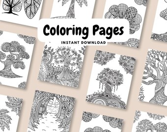 Coloring Pages - Tree Themed