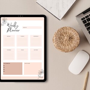 Undated Weekly Planner