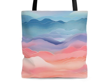 Beach Bag Tote: Sunset Vibes, Aesthetic Style, Bright Summer, Perfect Gift for Her, Shopping Must-Have, Convenient Carry-All Bag