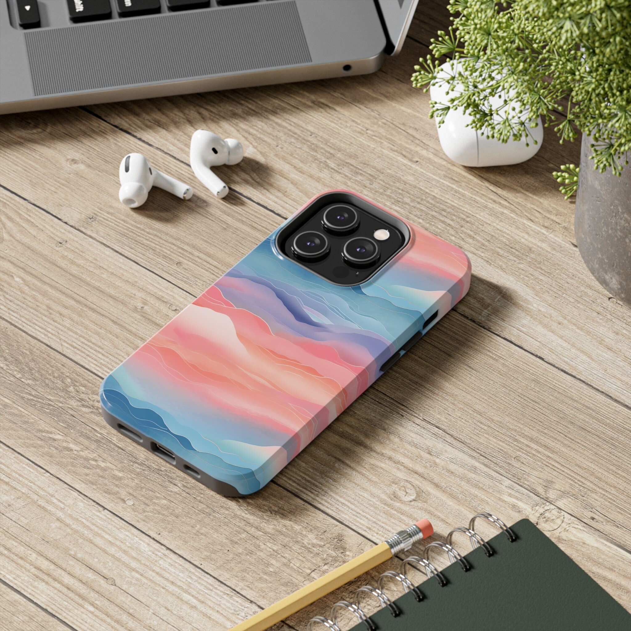 Sunset Vibes iPhone Case, Aesthetic Style, Fits iPhone 11, 12, 13, 14 & More, Bright Summer Design, Perfect Gift for Her, Trendy Must-Have