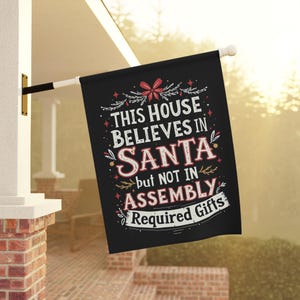 クリスマス ヤード サイン、サンタは信じている、面白いホリデー デコレーション、屋外用クリスマス バナー、クリスマス ヤード デコレーション、組み立て不要