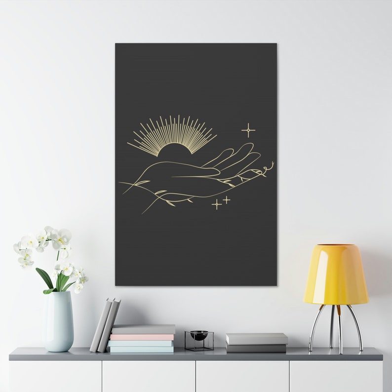 Wall Decor Symbols Canvas Wall Art Tarot Card Art Living Room Etsy