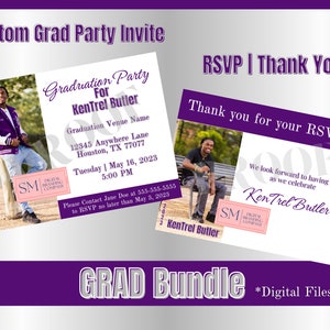 Paquete de invitación para fiesta de graduación