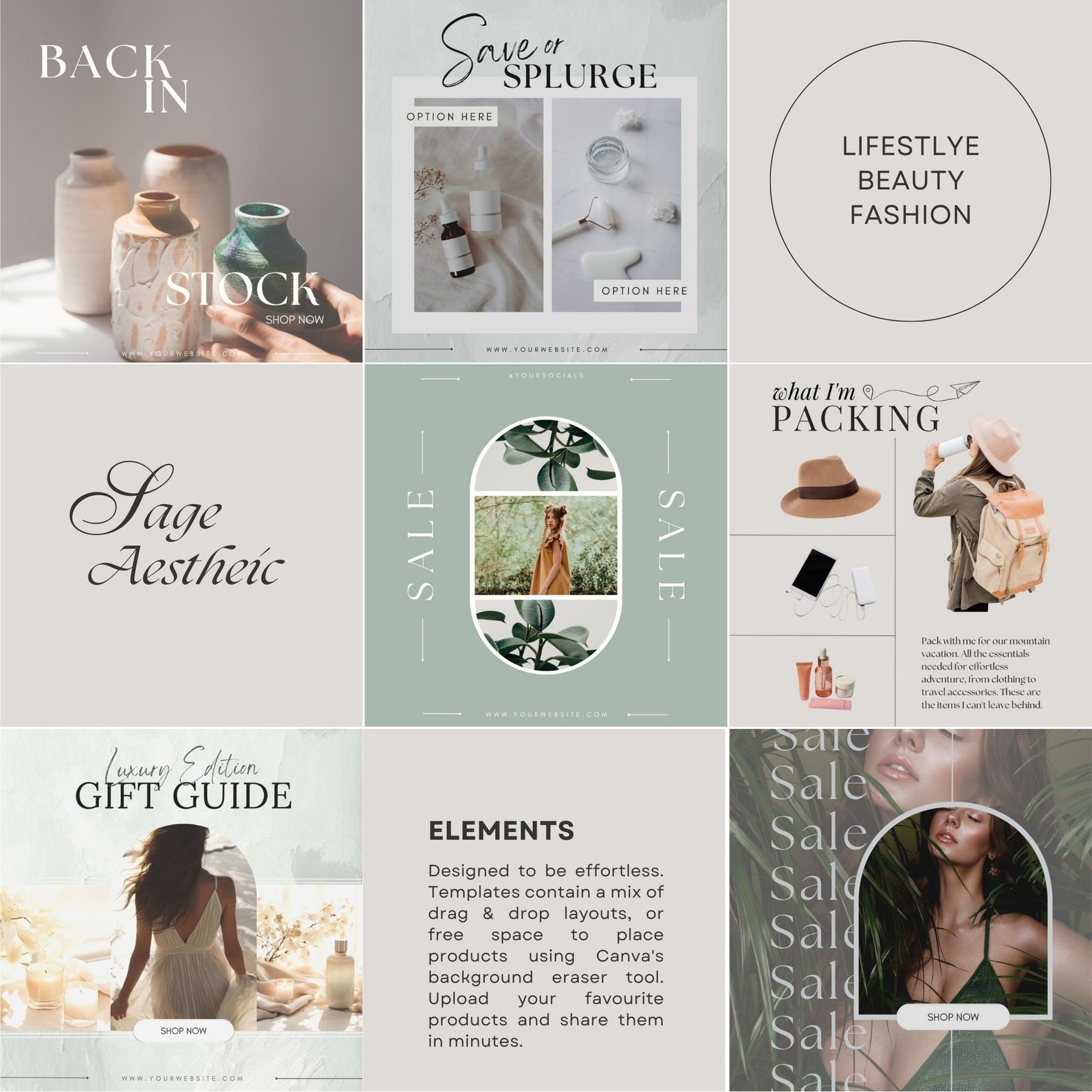 60 Sage LTK Templates Canva, Ltk Collage Gift Guides, Liketoknowit, Ig ...
