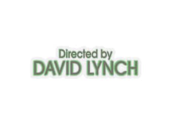 Directed By David Lynch Black Brown and Green Twin Peaks Sticker